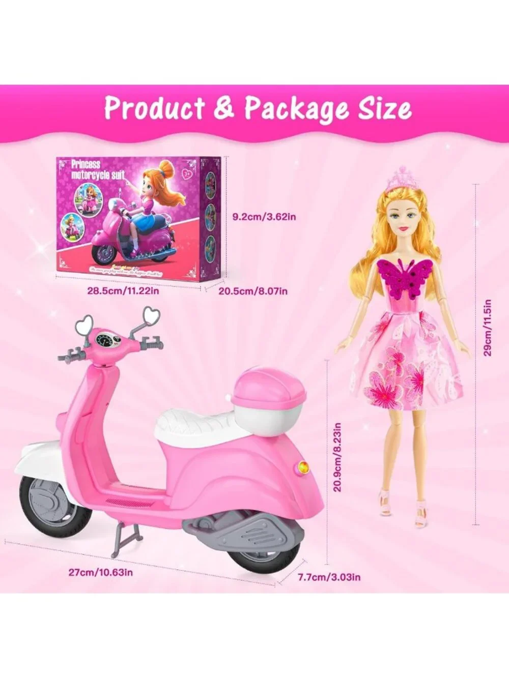 67Pcs Doll Clothes & Accessories Set - Outfits, Shoes, Motorcycle, Skiing & Pet